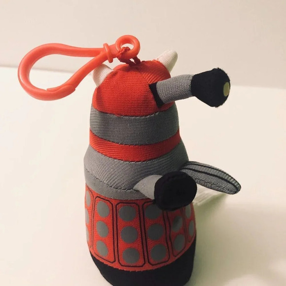 Doctor Who Plush Red Dalek Keychain Charm Backpack Clip Stuffed Figure No  Sound - Picture 9 of 9